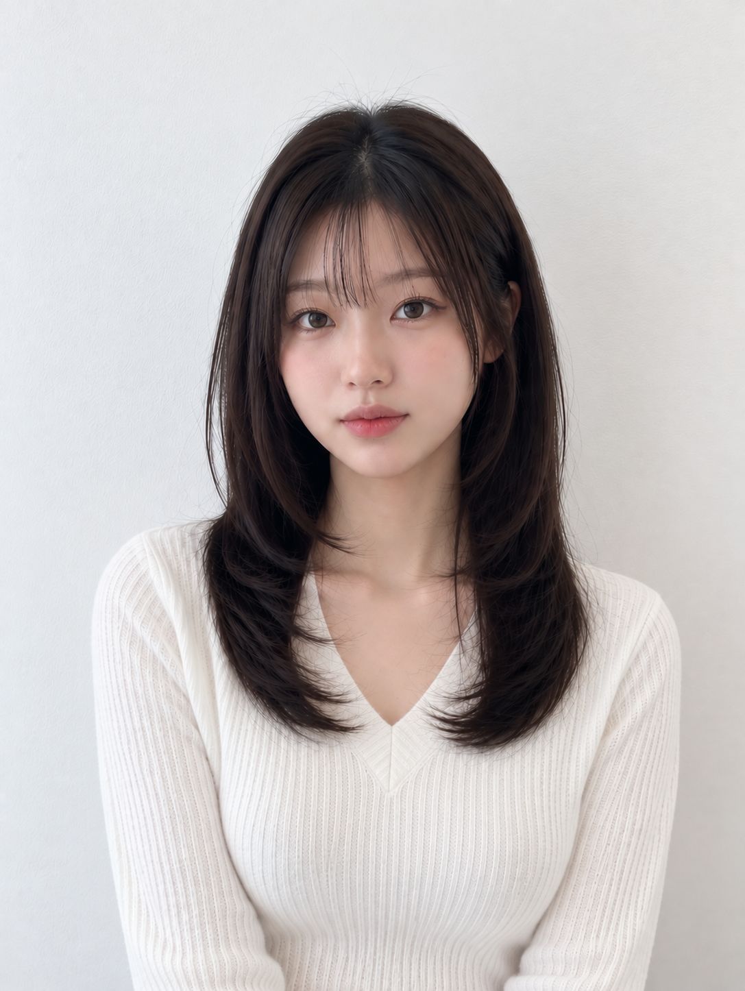 Medium layered cut at H.PLACE Jamsil LEEL by Beomsu Lim, Stylist