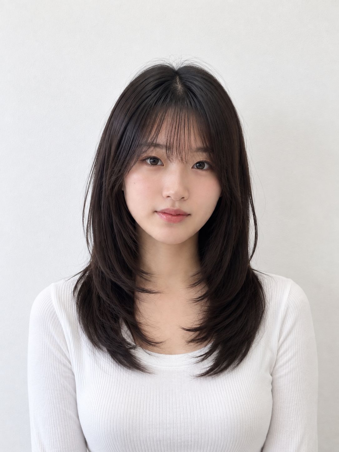 Medium layered cut at H.PLACE Jamsil LEEL by Beomsu Lim, Stylist