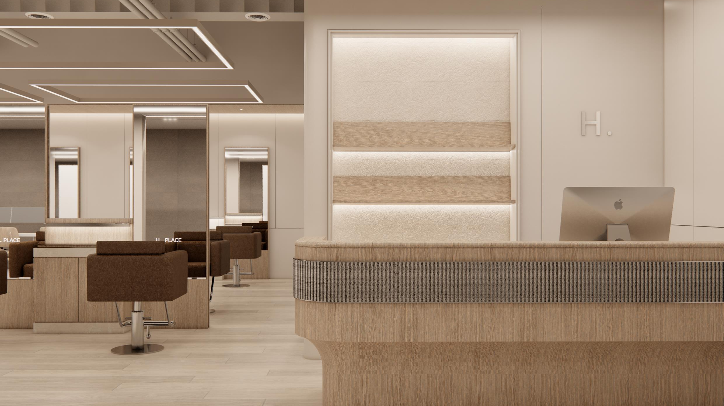 에이치플레이스 잠실르엘점 카운터와 시술석